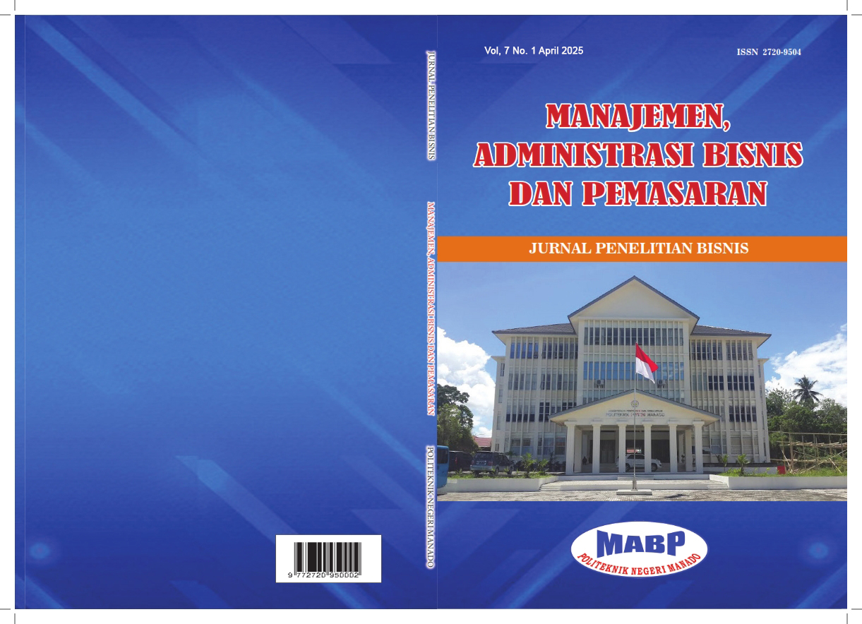 					View Vol. 7 No. 1 (2025): MANAJEMEN, ADMINISTRASI BISNIS DAN PEMASARAN
				